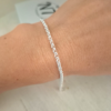 Pulsera Rolo Fina - Acero Blanco