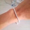 Pulsera Rolo Cuadrada Fina - Acero Blanco