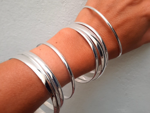 Pulseras Esclavas - Acero Blanco Pulseras Esclavas - Acero Blanco