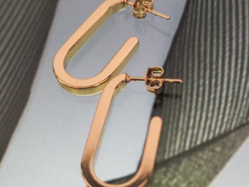 Aros Pasante Tuby  Planos - Acero Dorado