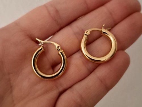 Argollas Luana - Acero Dorado