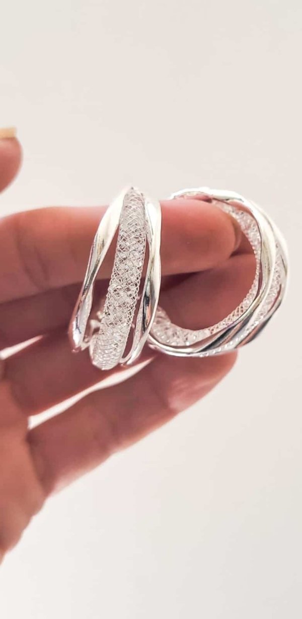 Argollas Dafne - Acero Blanco