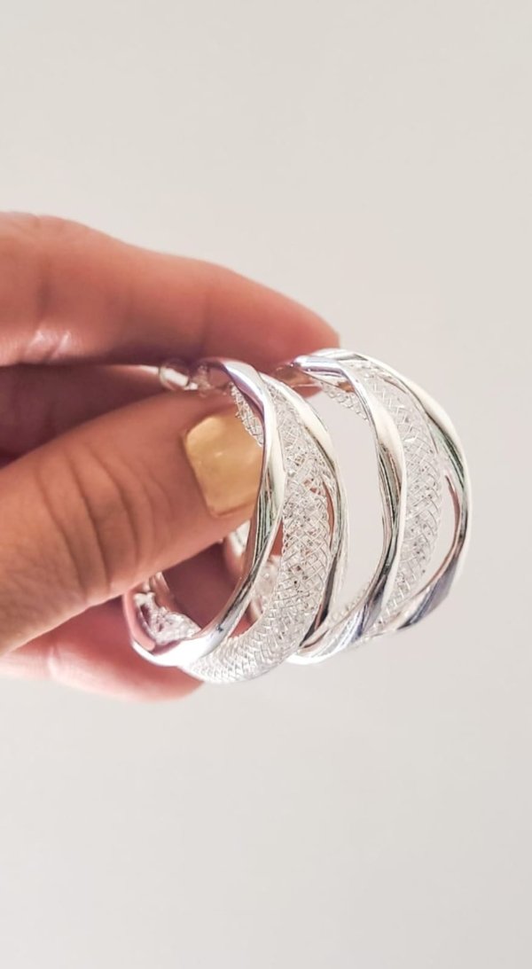 Argollas Dafne - Acero Blanco