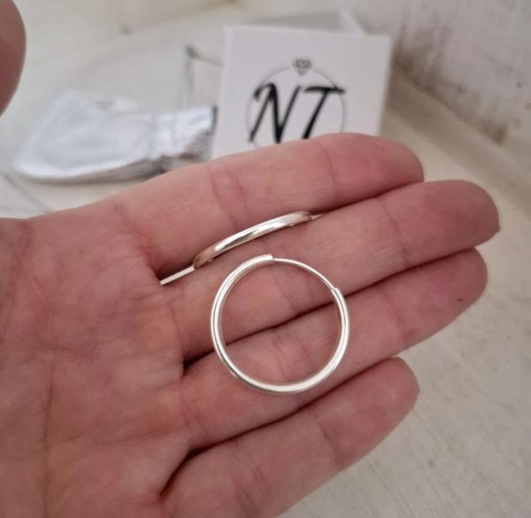 Argollas Tubo en Plata 925 Argollas Tubo - Plata 925