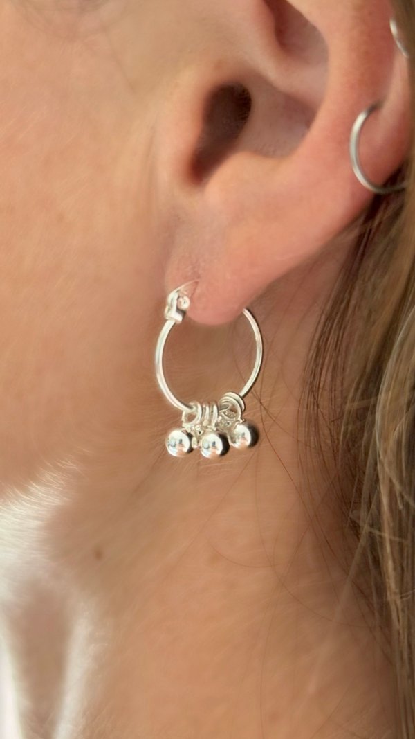 Argollas de la Abundancia - Acero Blanco