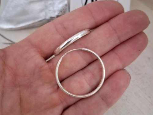 Argollas Media Caña - Plata 925