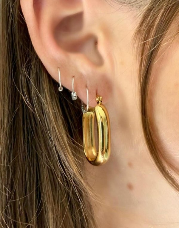 Aros Tuby  - Acero Dorado