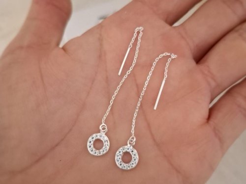 Aros Colgantes dije Redondos - Plata 925