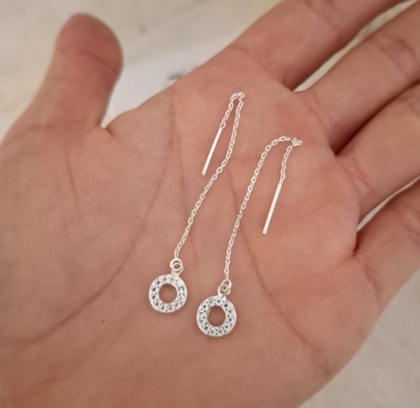 Aros Colgantes dije Redondos - Plata 925