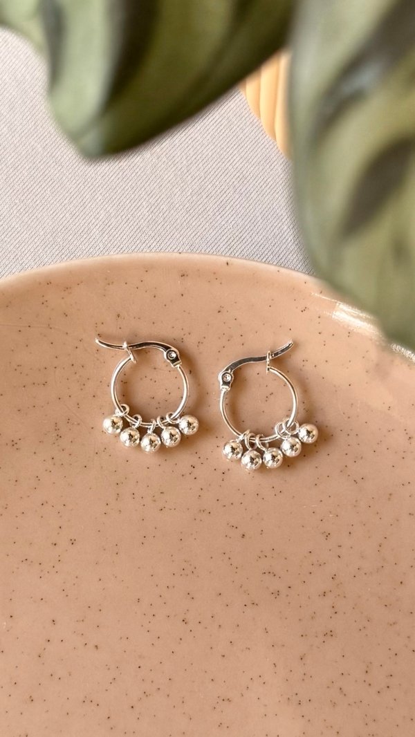 Argollas de la Abundancia - Acero Blanco