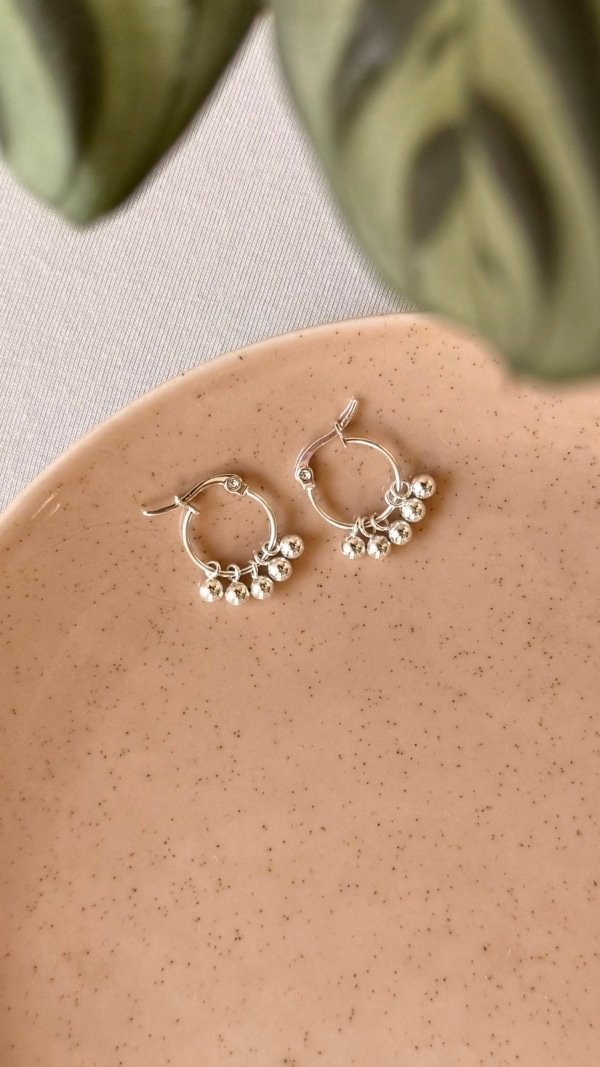 Argollas de la Abundancia - Acero Blanco