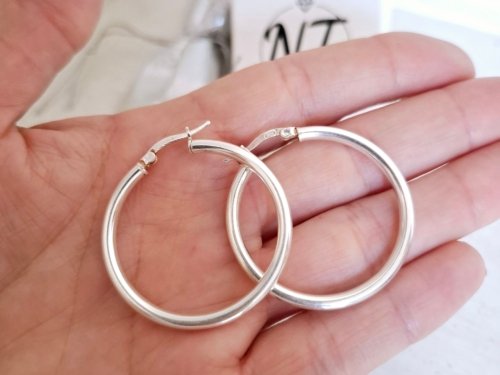 Argollas Cubanas Gruesas en Plata 925 Argollas Cubanas Gruesas - Plata 925