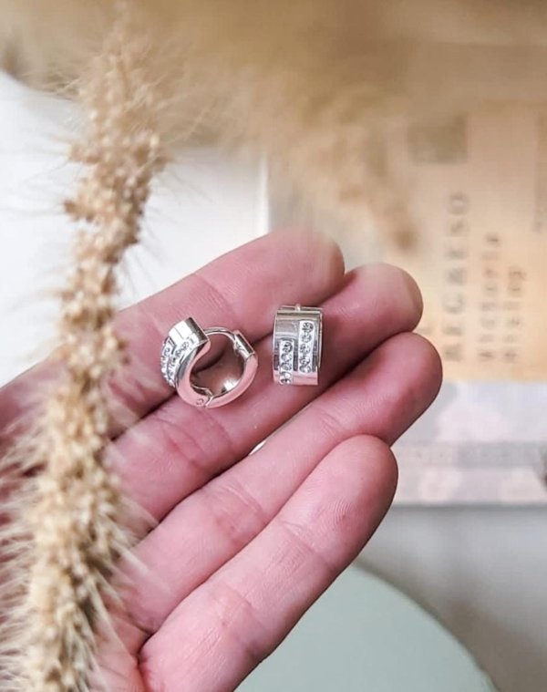 Argollas Cubanas Cintia 4 - Acero Blanco