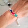 Pulsera Tres Corazones - Acero Blanco