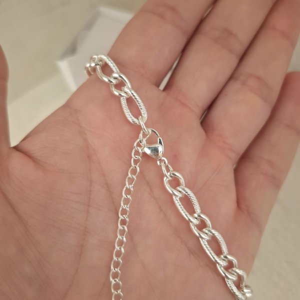 Cadena Rolo Gruesa - Acero Blanco