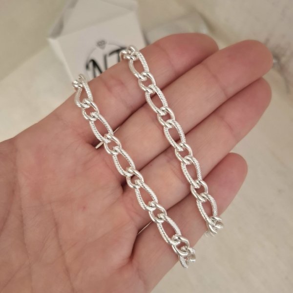 Cadena Rolo Gruesa - Acero Blanco