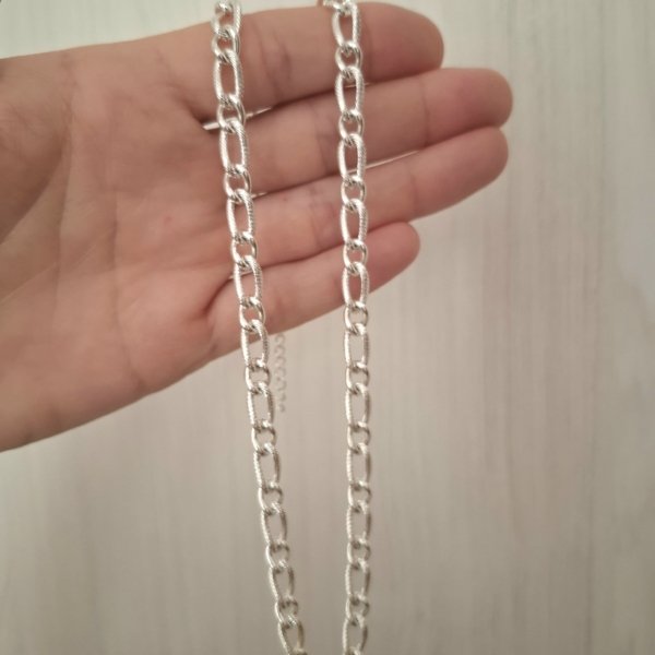 Cadena Rolo Gruesa - Acero Blanco