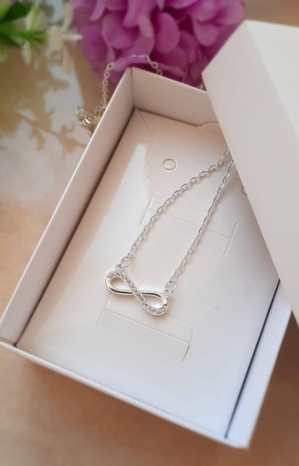 Colgante Dije Infinito - Acero Blanco