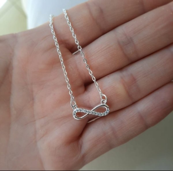 Colgante Dije Infinito - Acero Blanco