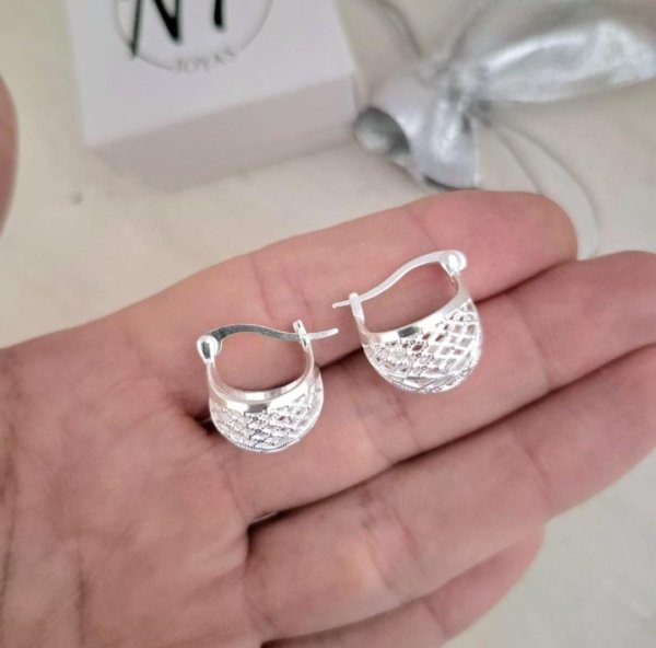 Aros Canasta Detalles - Plata 925