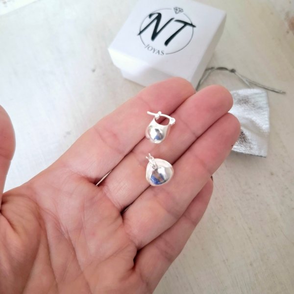 Aros Canastita Lisa - Plata 925