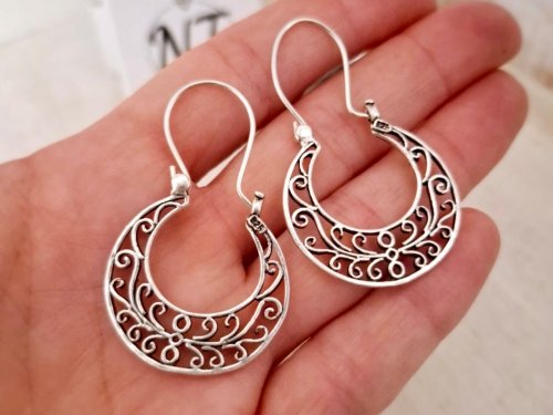 Argollas Filigrana 1 en Plata 925 Argollas Filigrana 1 - Plata 925