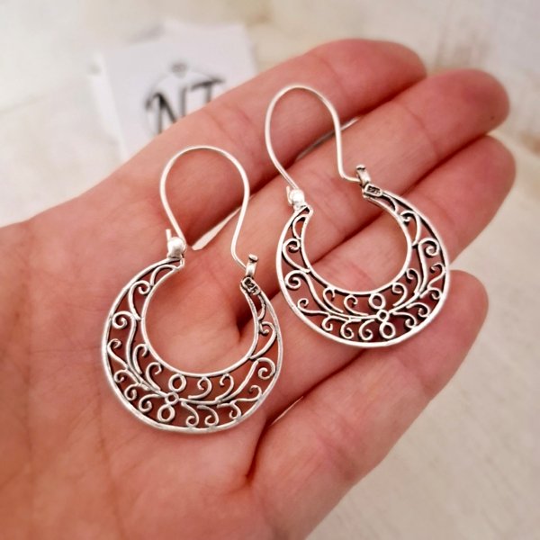 Argollas Filigrana 1 - Plata 925