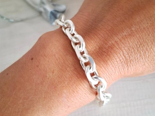 Pulsera Cadena - Acero Blanco Pulsera Cadena - Acero Blanco