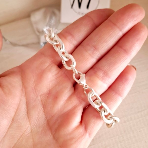 Pulsera Cadena - Acero Blanco