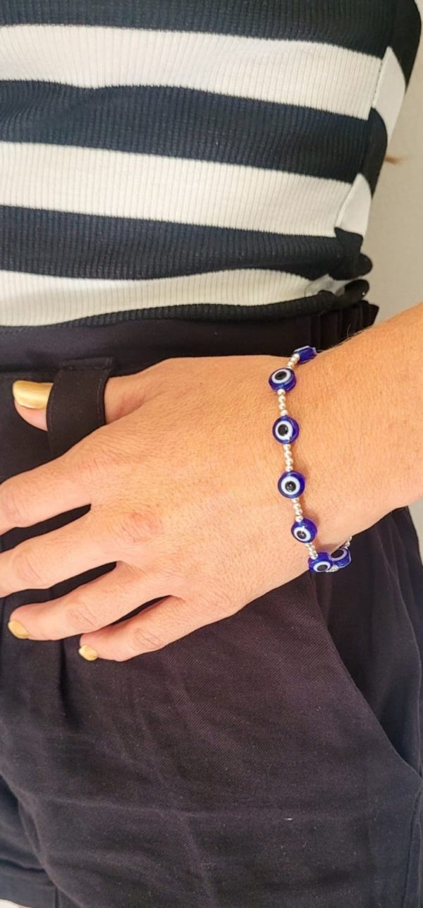 Pulsera ojito Turco Redondo - Plata 925 Pulsera ojo turco Redondo - Plata 925