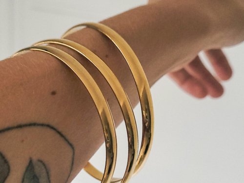 Esclavas Doradas en Acero Dorado Pulseras Esclavas – Acero Dorado