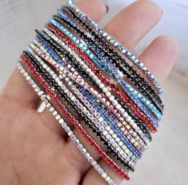 Pulseras Elastizadas - Acero Blanco