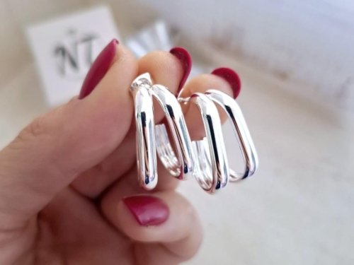 Aros Lagoa doble - Acero Blanco