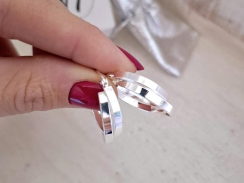 Argollas Anty - Acero Blanco