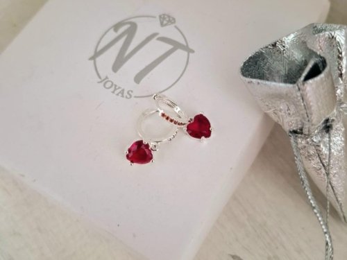 Aros Rubí - Acero Blanco