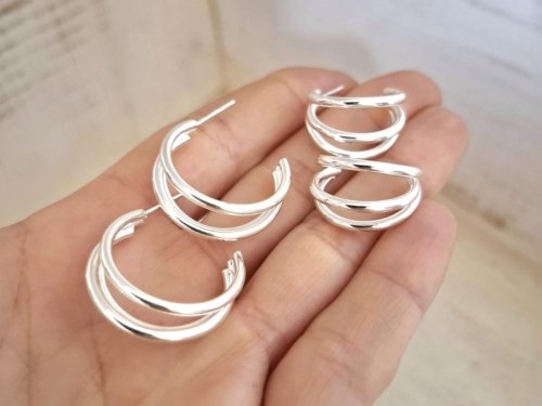 Aros Triple C - Acero Blanco