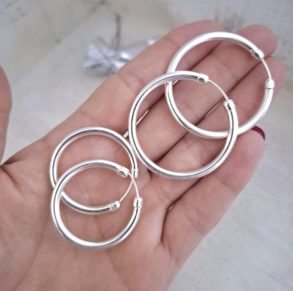 Argollas Calota - Plata 925 Argollas Calota - Plata 925