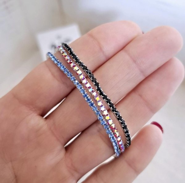 Pulseras Elastizadas - Acero Blanco