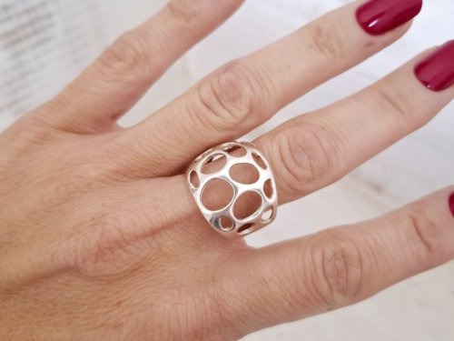 Anillo Círculos Calados en Plata 925 Anillo Círculos Calados - Plata 925