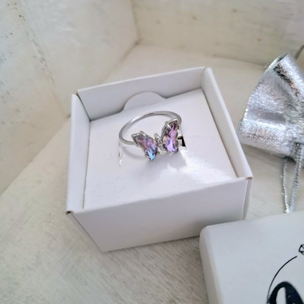 Anillo Mariposa - Acero Blanco Anillo Mariposa - Acero Blanco