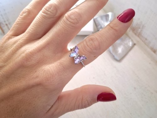 Anillo Mariposa - Acero Blanco Anillo Mariposa - Acero Blanco