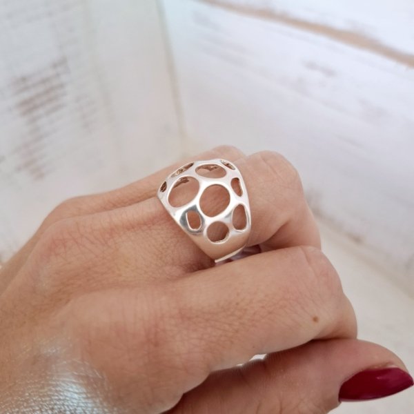 Anillo Círculos Calados en Plata 925 Anillo Círculos Calados - Plata 925