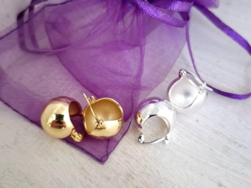 Aros Canasta lisa- Acero Dorado y Acero Blanco