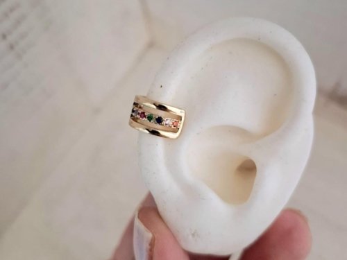 Cuff Arceli Colores - Acero Dorado