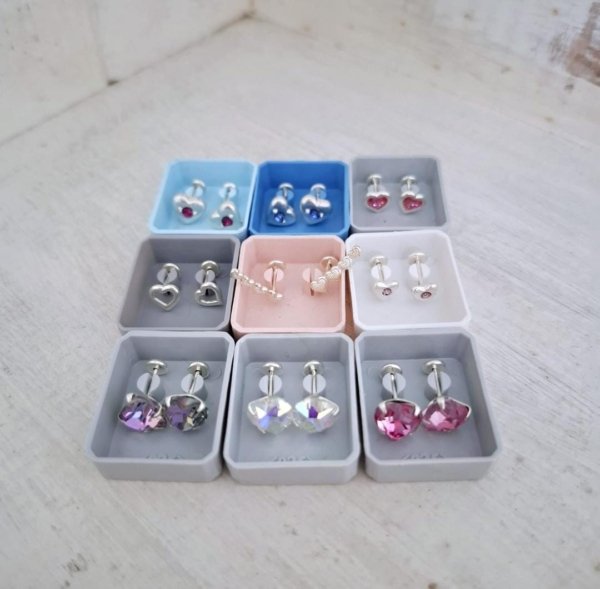 Abridores Corazones - Enchapados Plata925