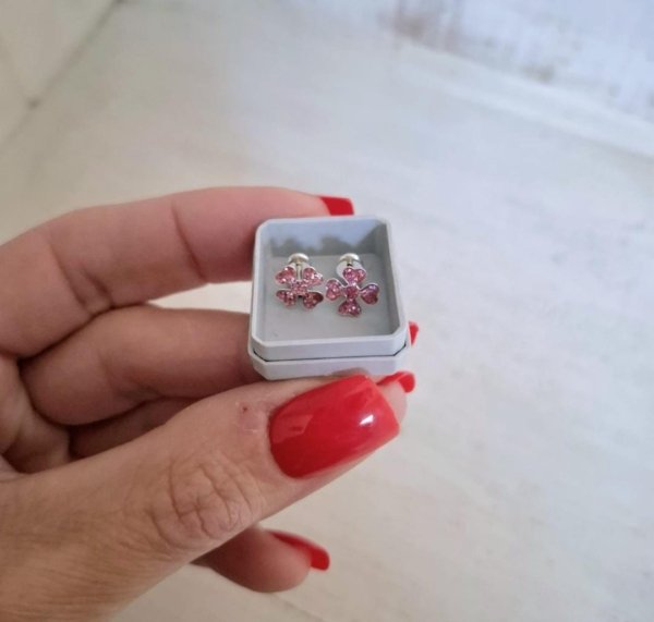 Abridores Flores Brillantes - Plata 925