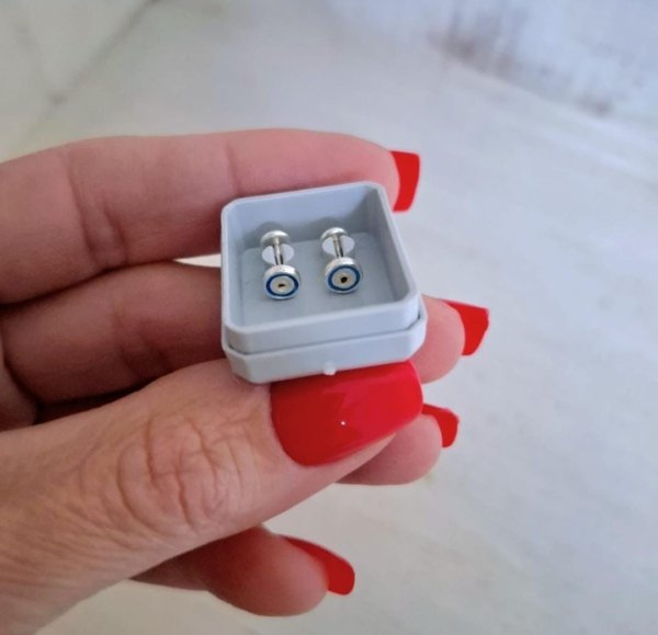 Abridores Ojo Turco - Enchapados Plata 925