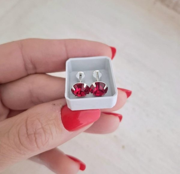 Abridores Redondos Brillantes - Enchapados Plata 925