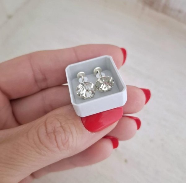 Abridores Redondos Brillantes - Enchapados Plata 925