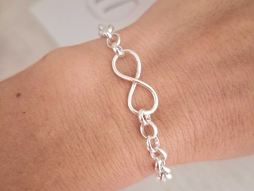 Pulsera Rolo Infinito. plata 925